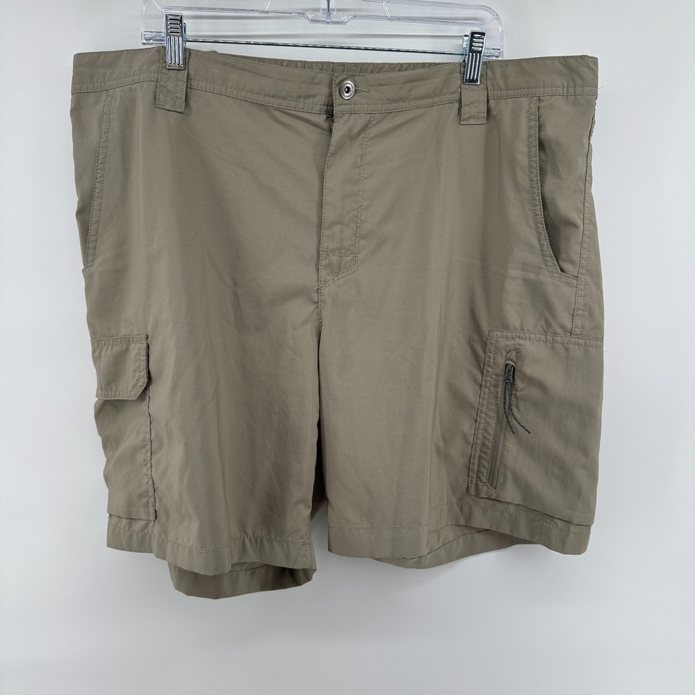 Columbia Shorts Mens 42x8 Tan Silver Ridge Utility Cargo Outdoor Hiking UPF 40+